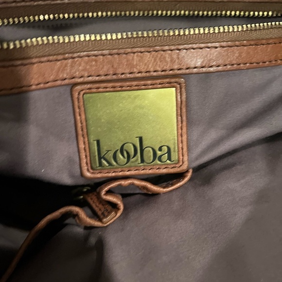 Kooba Large Brown Leather Tote Bag Purse Handbag Boho - Picture 10 of 16